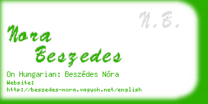 nora beszedes business card